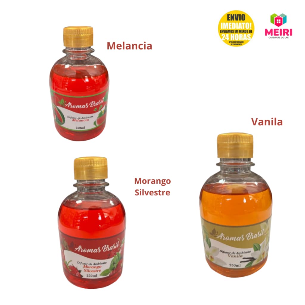 AROMATIZANTE DIFUSOR VANILA Melancia e Morango Silvestre 250ML AMAZÔNIA AROMAS