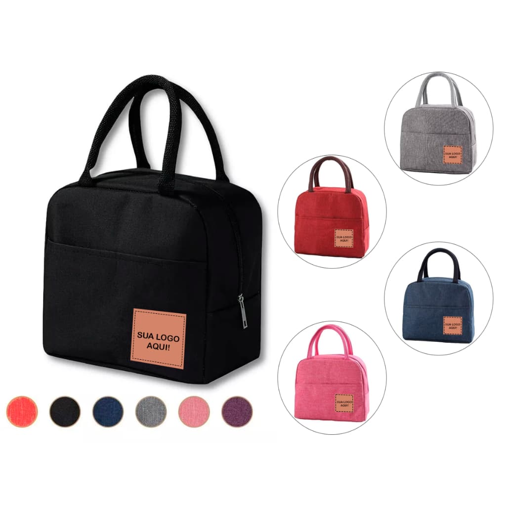 Kit 10 Lancheira Marmiteira Personalizada Sua Logo Saco Térmica Passeio Trabalho