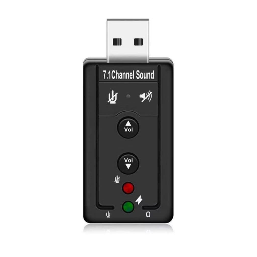 Placa De Som Usb 7.1 Canais Adaptador Audio Fone De Ouvido/Notebook