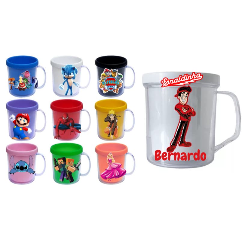 Copo Caneca Personalizado com Seu Nome e Personagem Favorito 🎨✨ | Presente Criativo e Exclusivo!