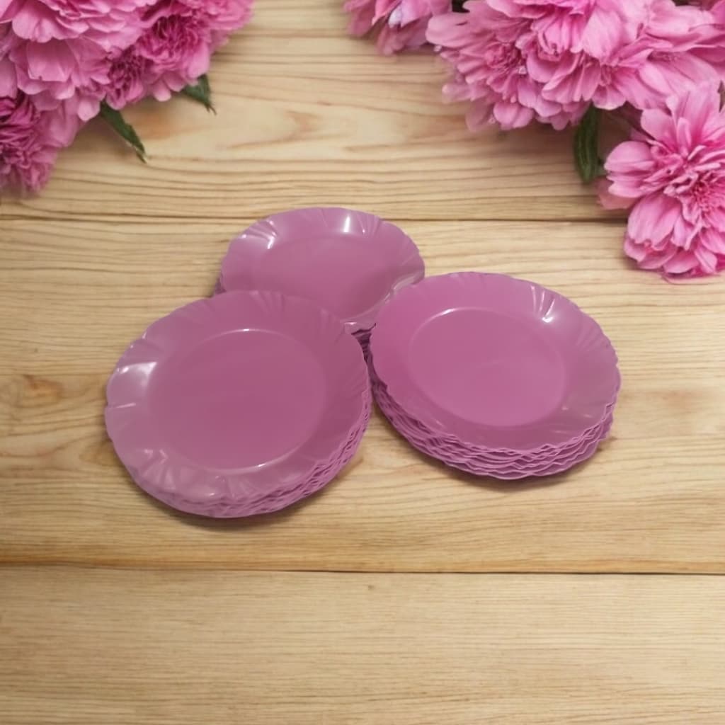 20 Prato Sobremesa Rosa Plástico 17 cm Bolo Petiscos Resistente