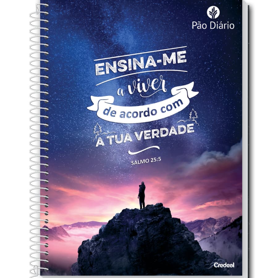 Caderno Universitário Pão Diário 1 Matéria Espiral Capa Dura volta as aulas Credeal