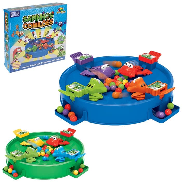 Brinquedo Papa Bolinhas Animal Sapo Sapinho Come Tudo Comilões