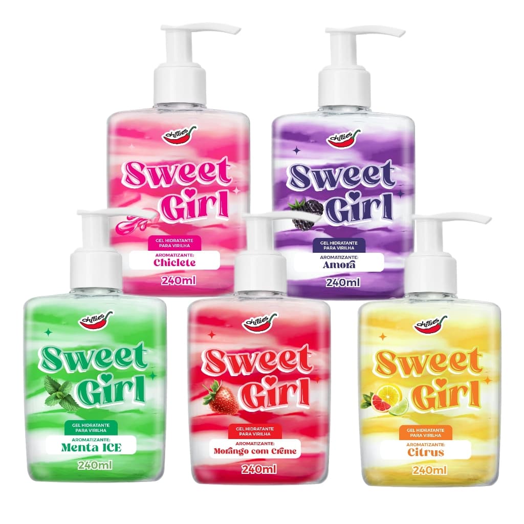 Creme Hidratante Corporal com Sabor SWEET GIRL Chillies Gel Hidratante Para Virilha