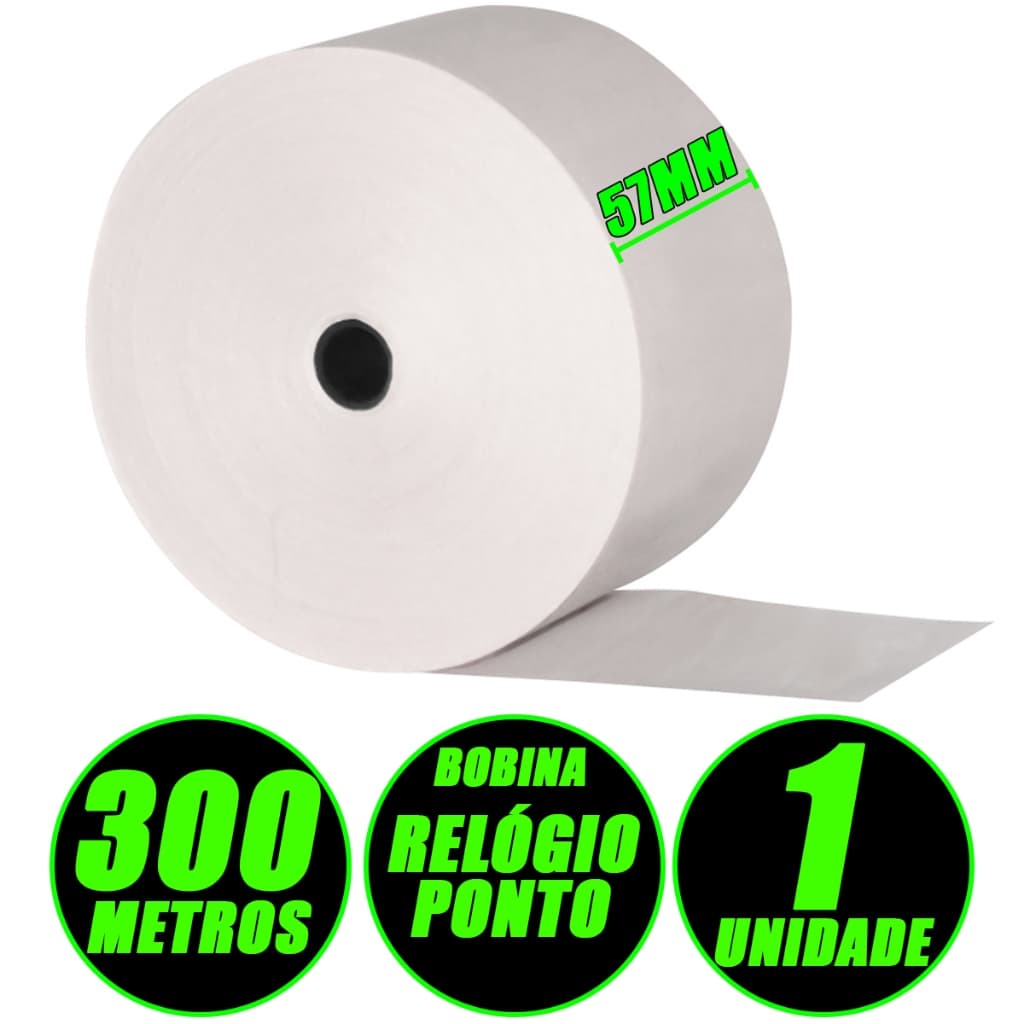 Bobina Térmica Para Relógio De Ponto 57x300 Acesso REP