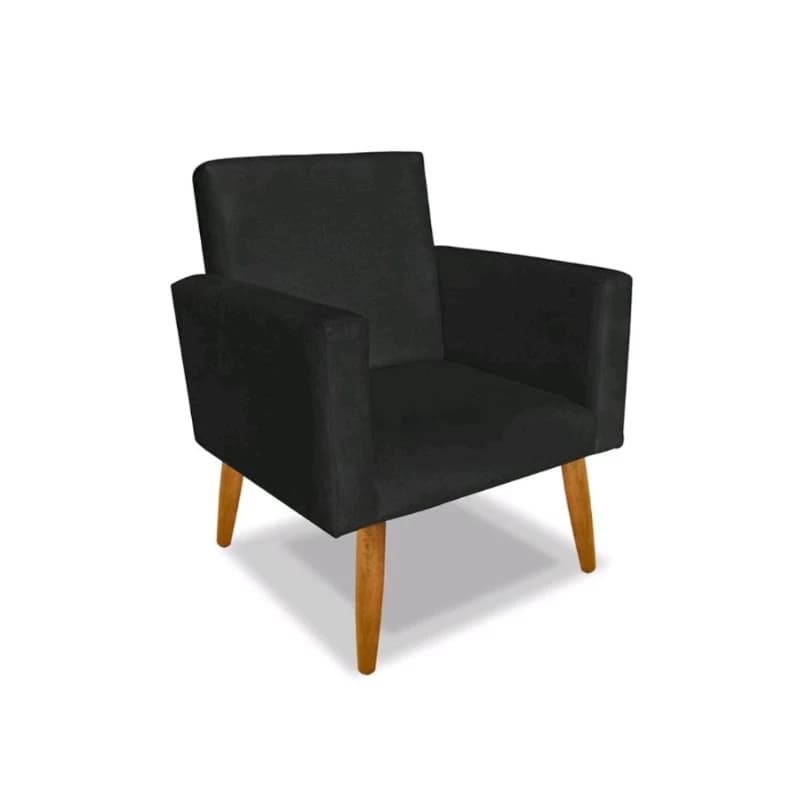 Poltrona Cadeira Nina Para Sala Quarto Salão Decorativa Pés Palito
