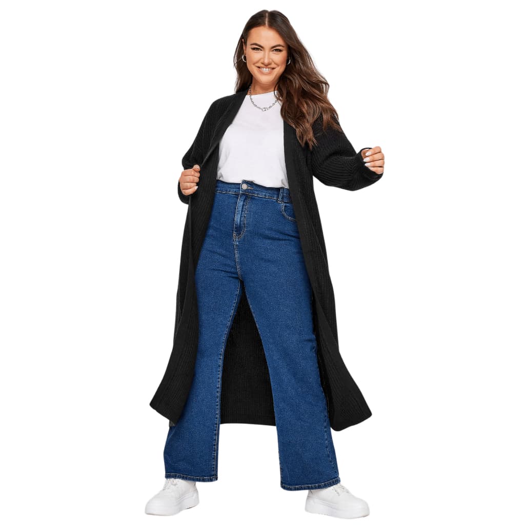 Cardigan Plus Size Feminino Longo Sobretudo Longo Inverno