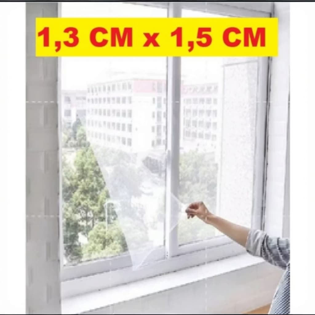 Tela Mosquiteiro de 1,30 x1,50 m Branco, P/Janelas, Porta, Proteção, Contra Pernilongo Dengue moscas