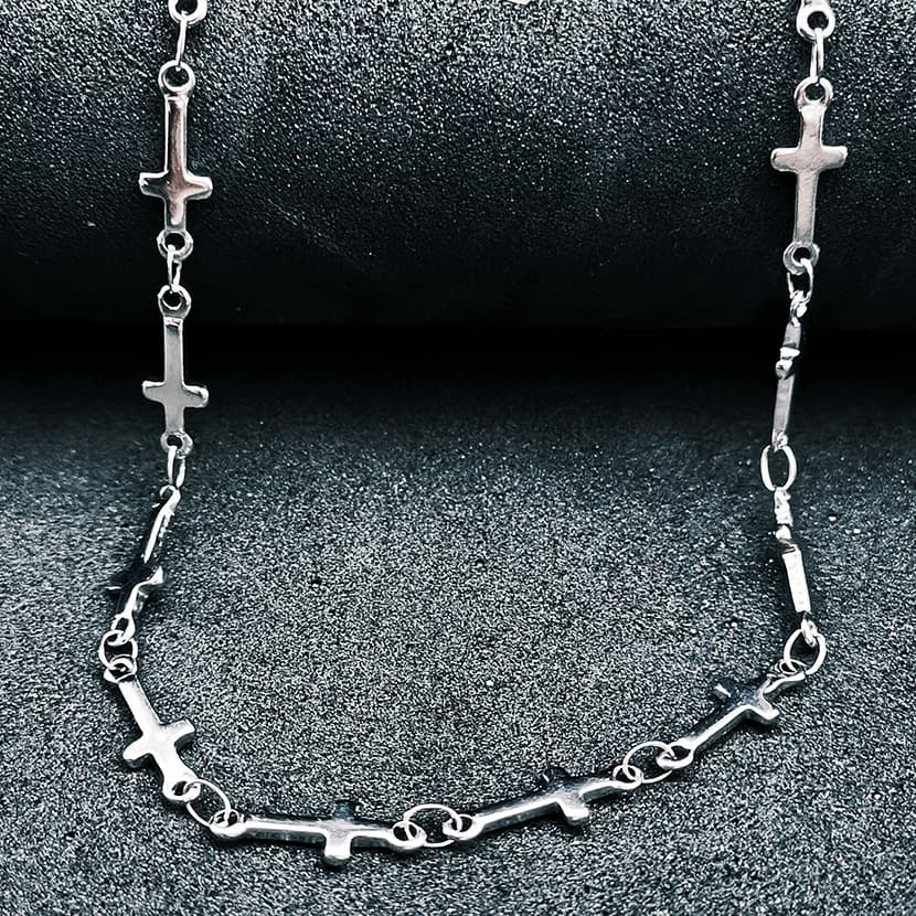 Pulseira Cruz Aço Inox 316l Prateado