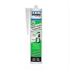 Silicone Acético Transparente Tubo 270ml/256g Construção Antifungo Tekbond para Pias Banheiros Tanques Repele Umidades