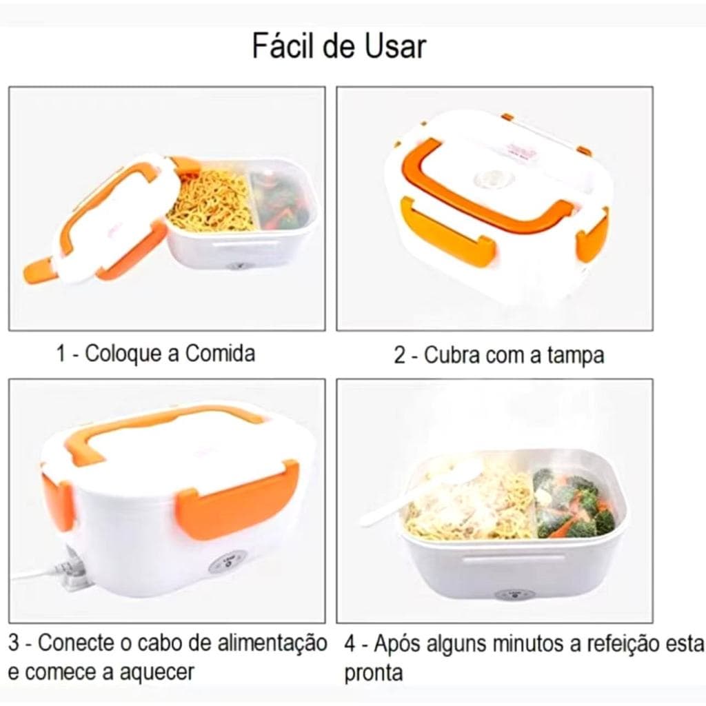 Marmita Elétrica Veicular Tomada Bivolt 110V/220V E 12V/24V - Marmita Térmica Para Comida