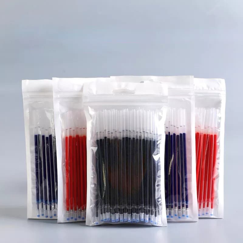 Refil caneta gel com 100/50/25 unidades 0.38mm preto apagavel azul vermelho atacado papelaria criativa escrita recarga