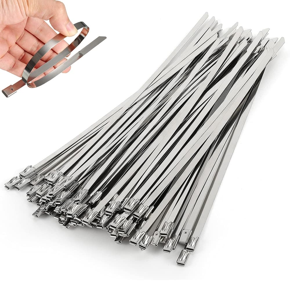 Kit 100x Abraçadeiras Zip Tie Enforca Gato Lacre Inox 7.8x500mm