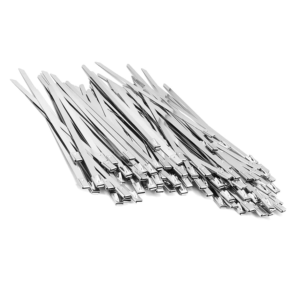 100 peças Abraçadeira Inox Zip Tie Enforca Gato Fita 4,6x150mm