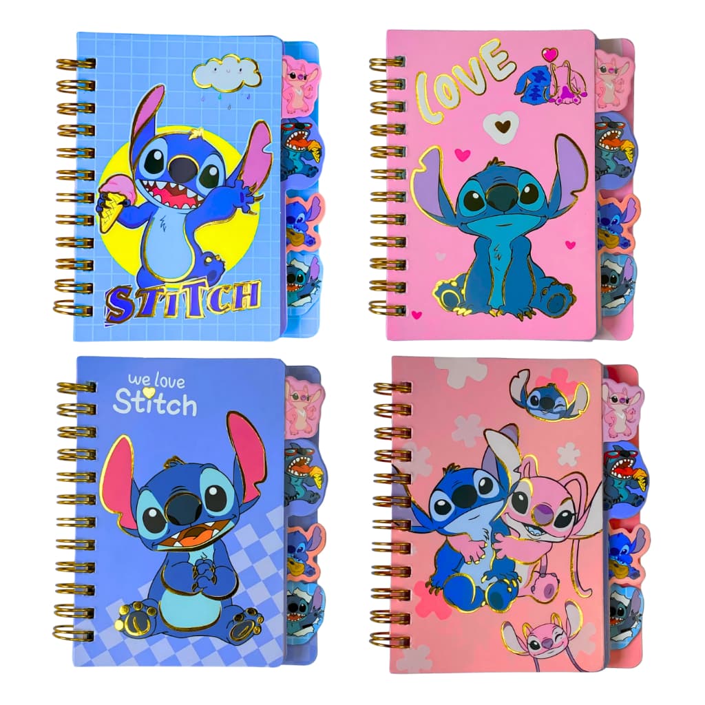 Caderninho do Stitch Com Caneta Apagável | Papelaria Fofa Kawaii