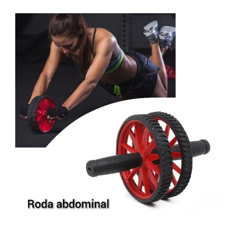 Roda abdominal rolo academia musculação