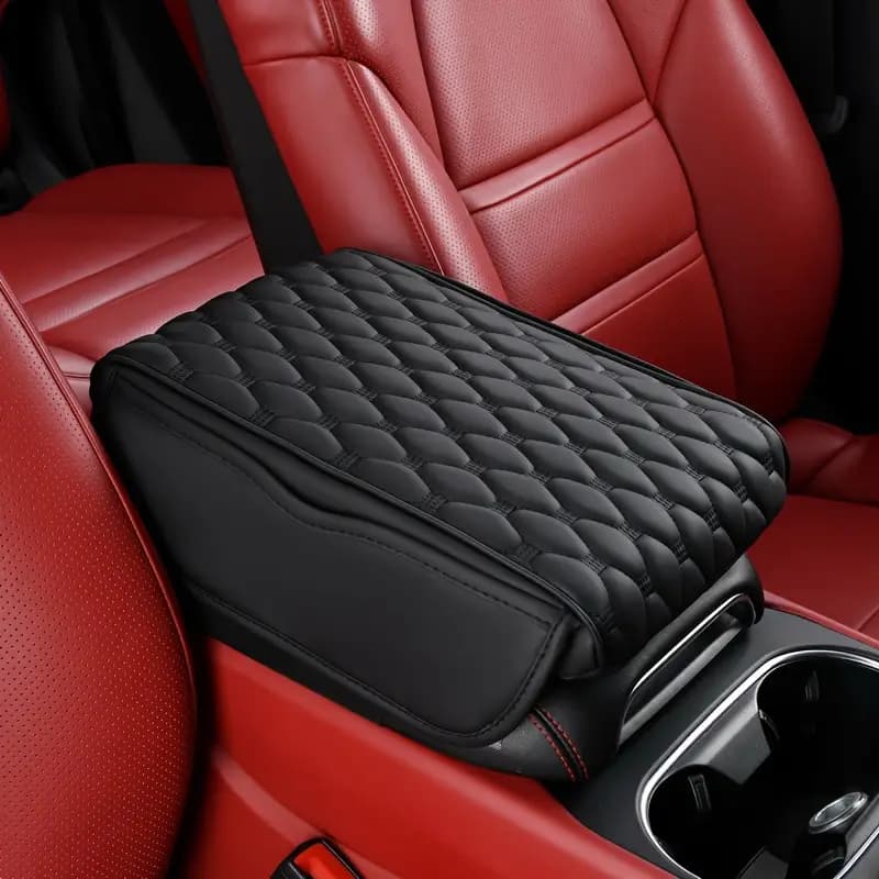 Almofada Organizadora De Braços confortável preto luxo Universal À Prova D'água Para Carros Com 2 Bolso