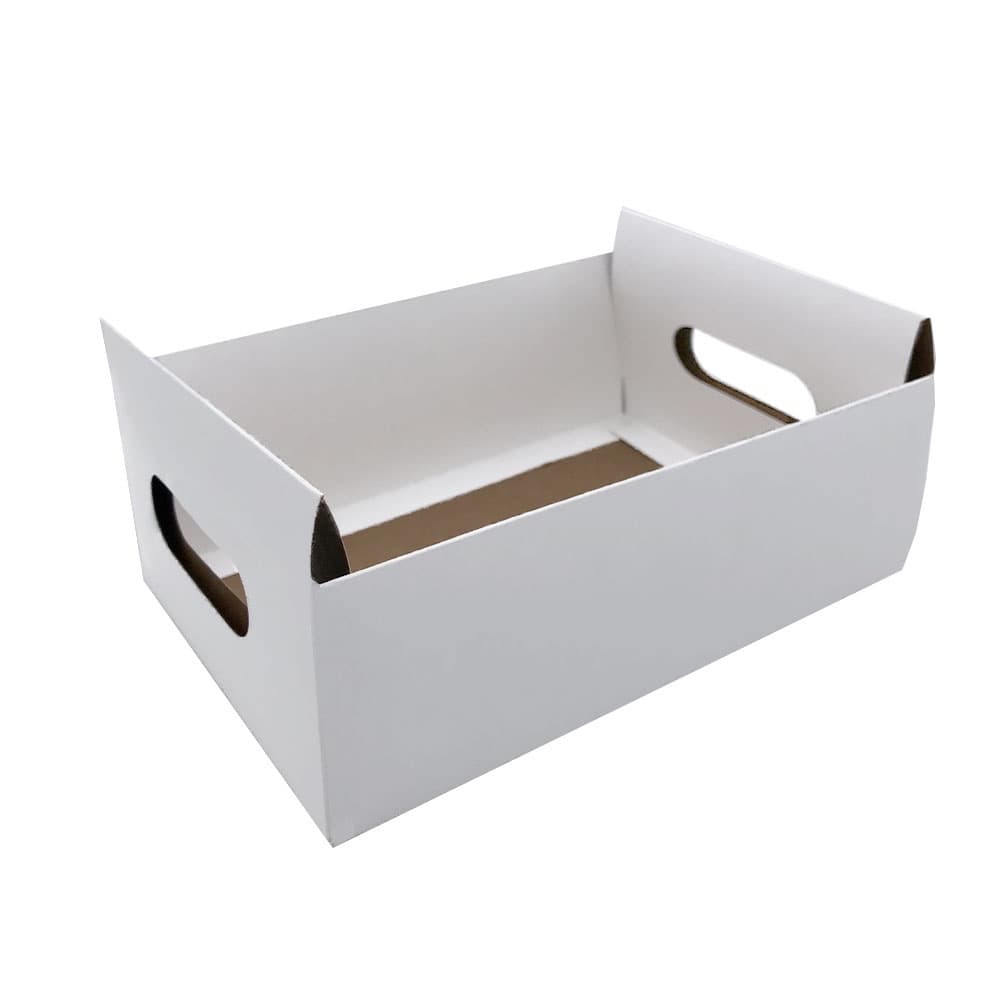 Cesta de Papel Café da Manhã 20x14,5x8 C/ 10 Und Kraft/branca