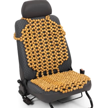 Capa assento encosto massageadora automovel bolinha madeira