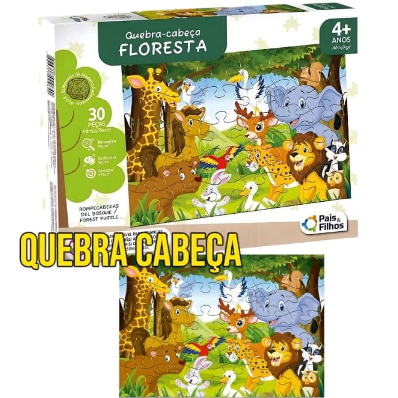 Quebra cabeça  de animais,Brinquedo educativo quebra cabeça