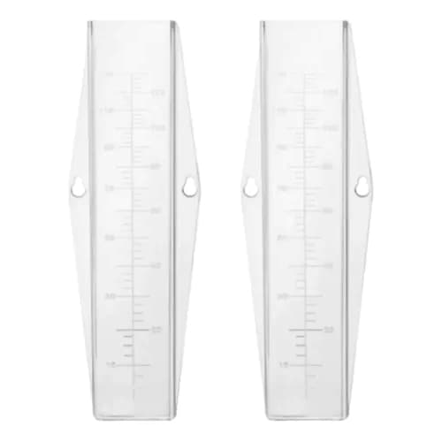 2x Medidor De Chuva Pluviômetro 150mm Em Cunha Multitec
