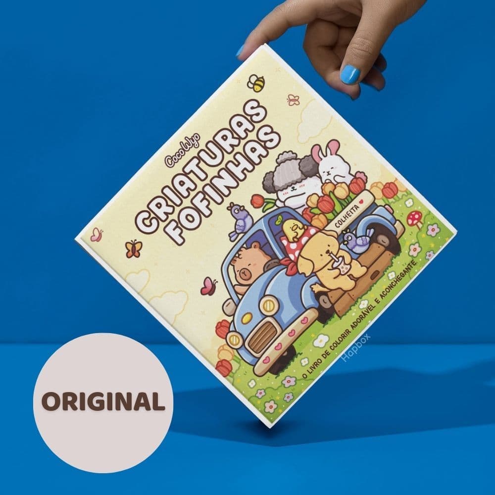 Livro de colorir criaturas fofinhas cocowyo cozy cuties original capa flexivel