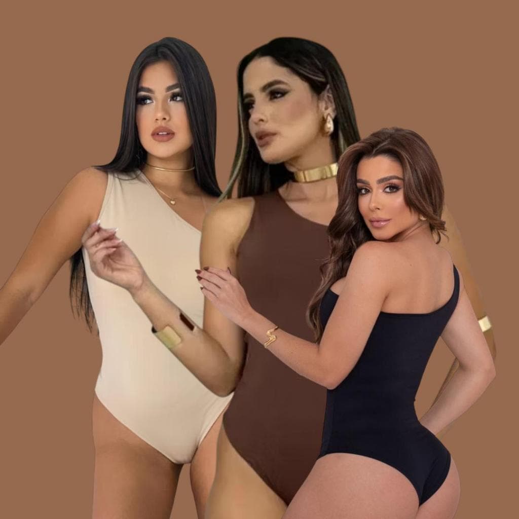 Kit 3 Body Feminino Mula Manca Um Ombro Só Com Bojo Blusinha Moda Feminina Estilo Blogueira