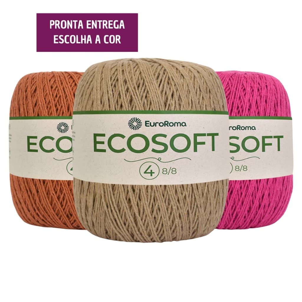 Barbante EuroRoma Ecosoft Número 4 - 300g / 483 metros - Fio Macio