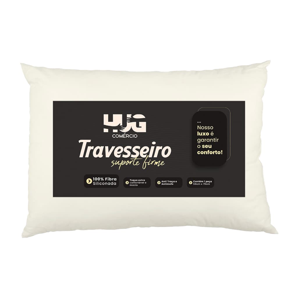 Travesseiro de Fibra de Luxo Maciez Premium com Capa Exclusiva Lavavel