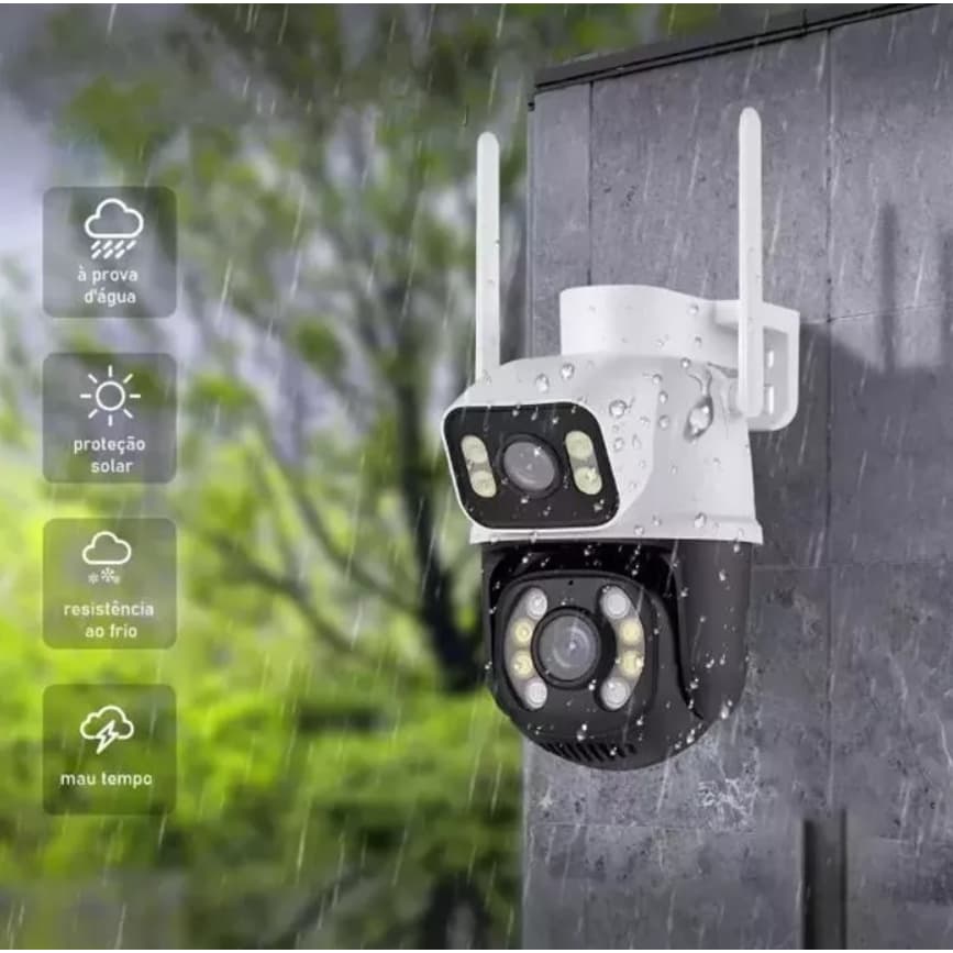 Câmera Dupla Mini Speed Dome Wi-Fi 6MP Starcolor – Infravermelho Colorido, Detecção de Movimento