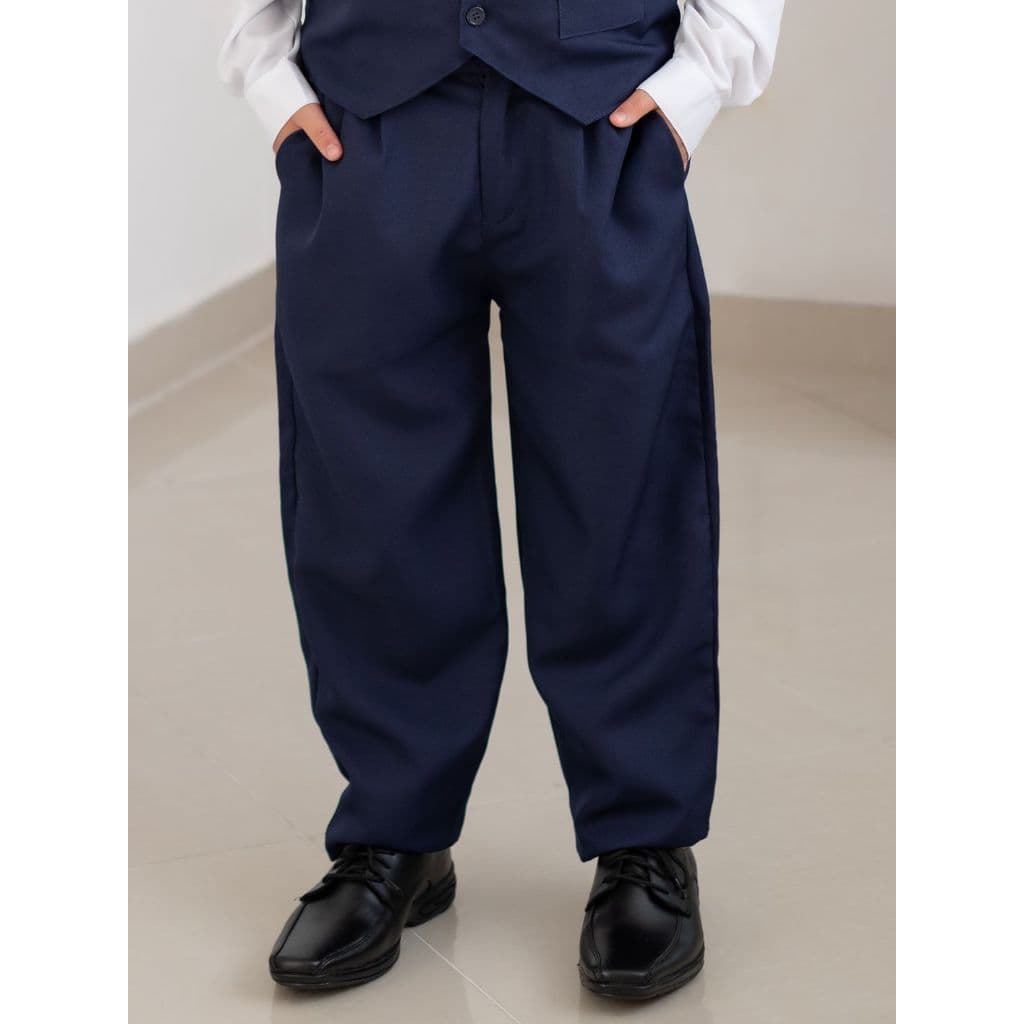 Calça Social Infantil Azul Marinho Menino Esporte Fino Festa