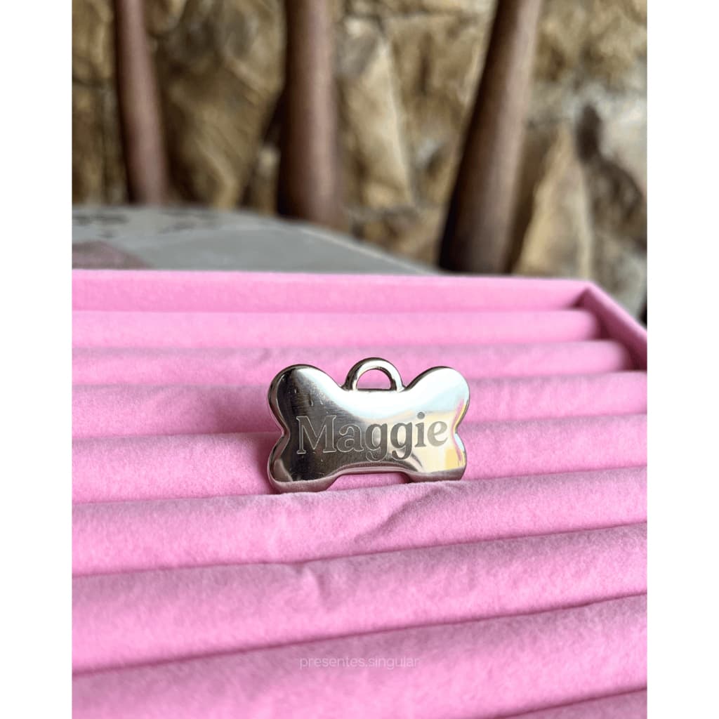 Pingente OSSO para coleira de pets (doguinhos, cachorros) - PERSONALIZADA