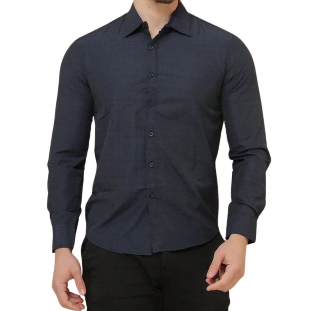 Camisa Social Masculina Slim Padrão Italiano Executiva de Luxo