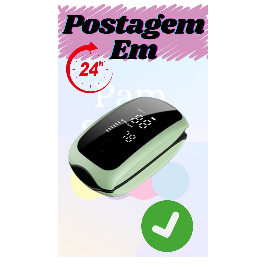 Oxímetro de dedo recarregável USB VERDE monitor de saturação de oxigênio
