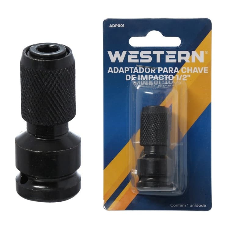 Adaptador De Soquete Para Chave de Impacto de 1/2 Em Bits 1/4 Western