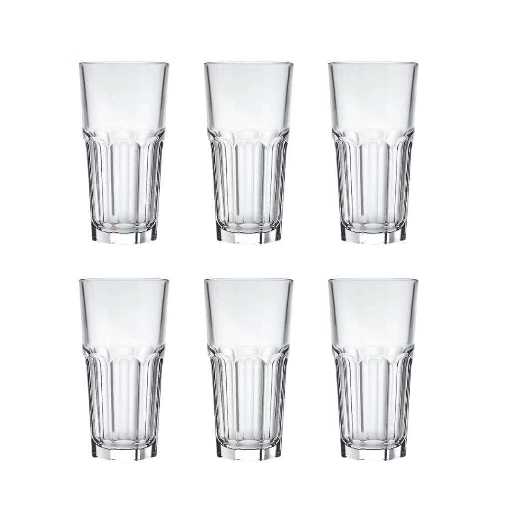 Kit 6 Copos De Vidro Drink Long 325Ml Transparente