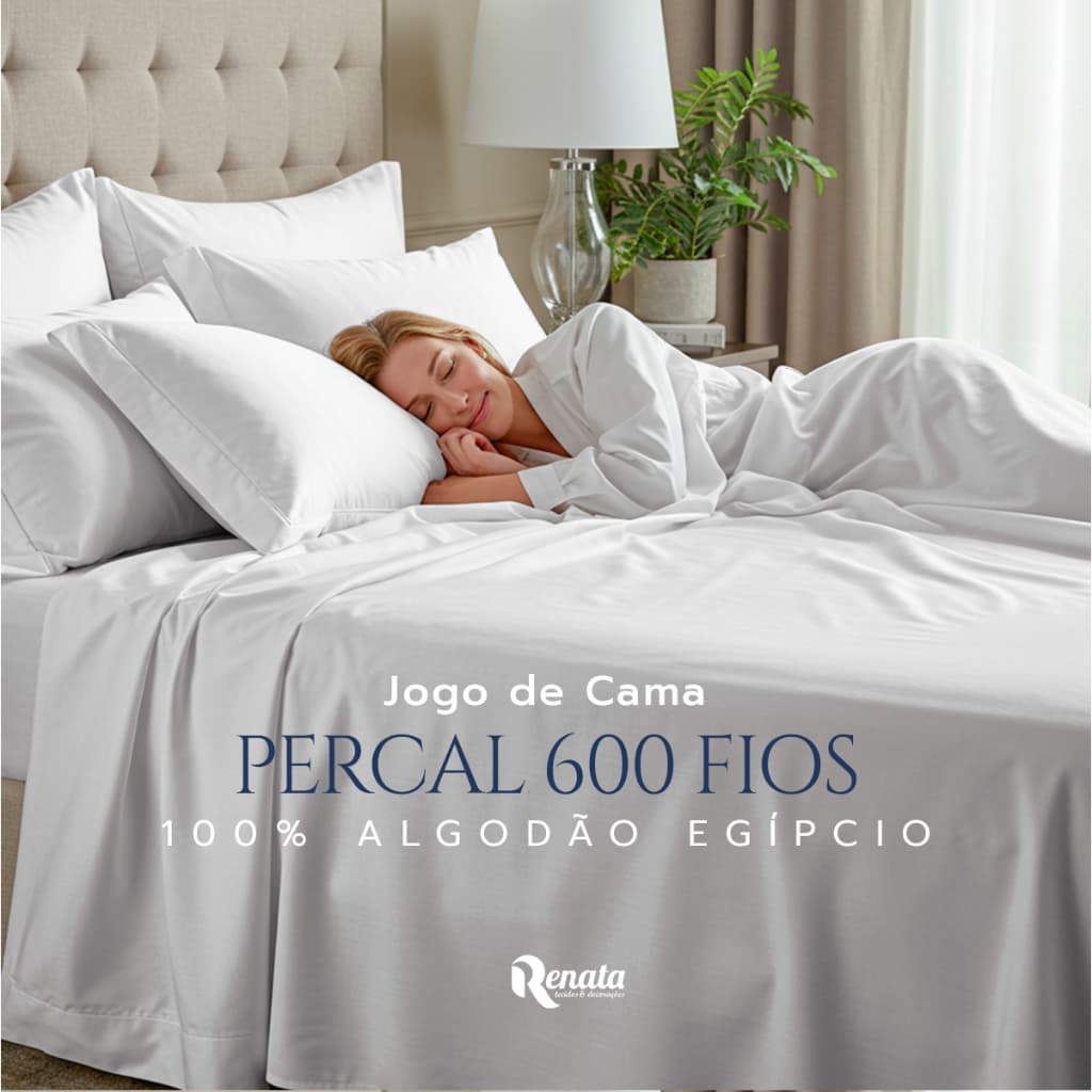 Jogo Lençol 100% Algodão Egípcio 600 fios Luxo