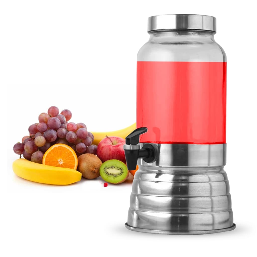 Suqueira De Vidro Com Torneira Suporte Dispenser 3 Litros