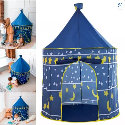 Castelinho Barraca Toca Tenda Príncipe Barraca Infantil Azul