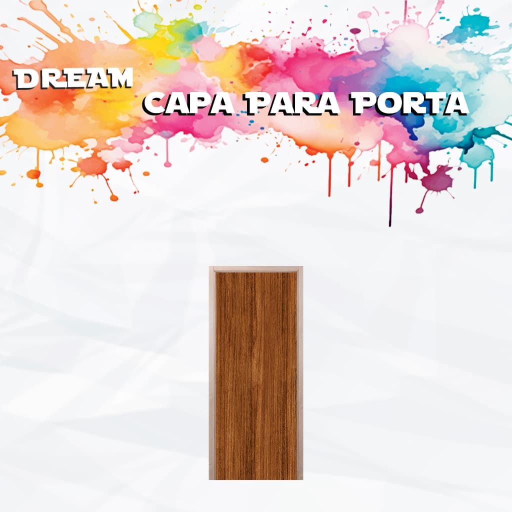 Capa Para Porta Tema IMITAÇÃO Madeira Realista Laranja marrom Decoração Elegante Tecido Sublimado