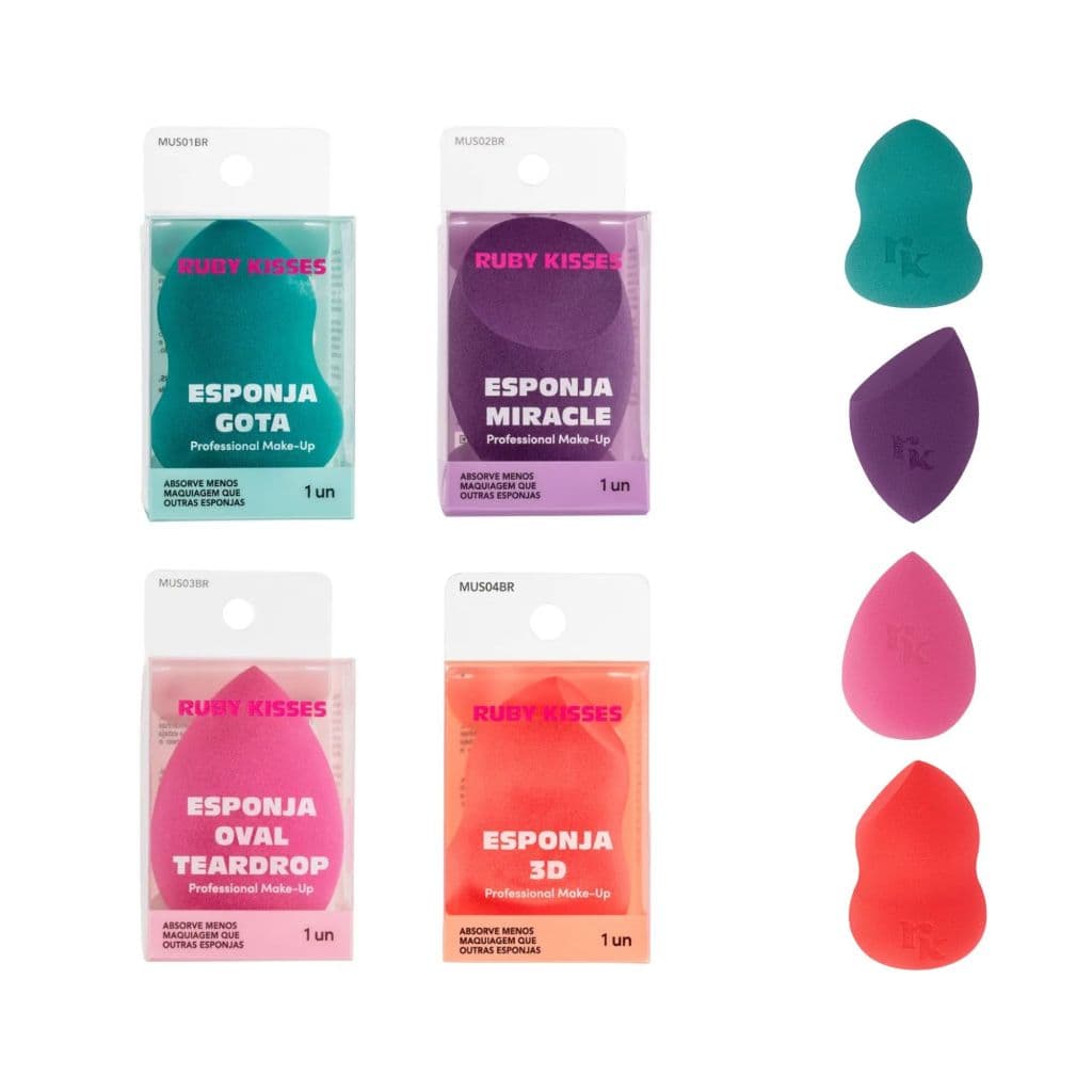 Esponja para Maquiagem Facial Rosto Base RK Ruby Kisses