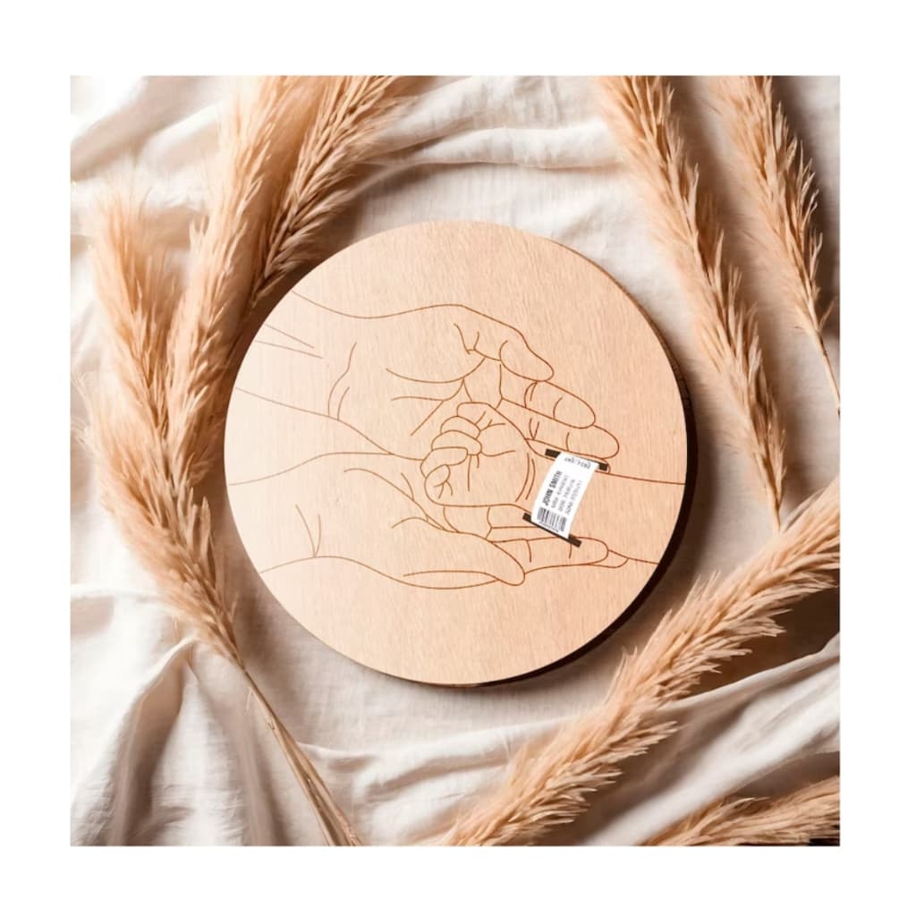 Quadro Placa Maternidade Récem Nascido Pulseira Lembrança em MDF 3mm Cru