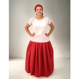 Roupa Umbanda Candomblé Conjunto Feminino Ração 2 Peças - Camisu e Saia