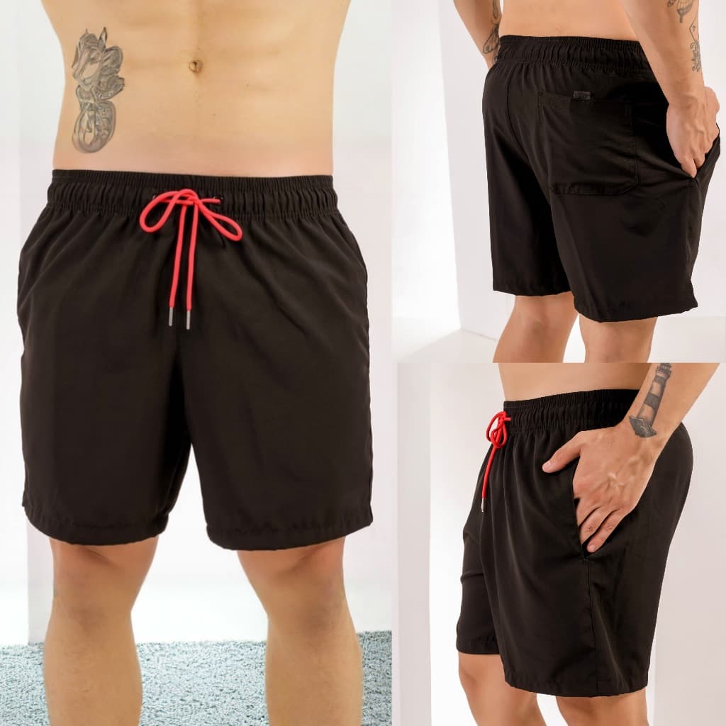 Short Masculino Tactel Premium Com Elastano Bermuda Moda Praia Moda Verão Fitness