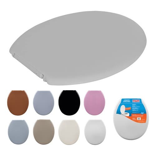 Tampa Assento Vaso Sanitário Oval Soft Astra Cor Cinza