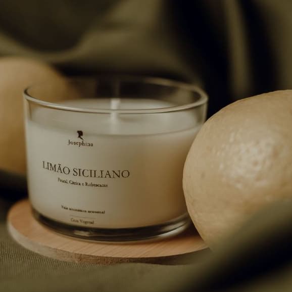 Vela Aromática Limão Siciliano - Vela Perfumada - Vela Artesanal