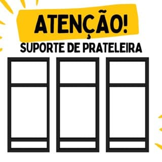 Kit Suporte Prateleira Estilo Industrial P/ Prateleira Parede Preto 3 Peças 29,5 x 60 cm