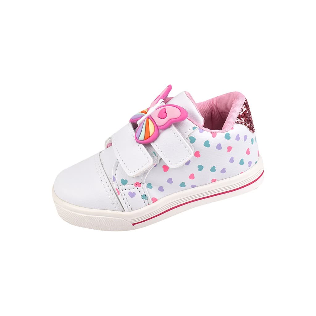 Tenis infantil casual menina moda confortável escola promoção volta as aulas tendência leve sofisticado feminino velcro.