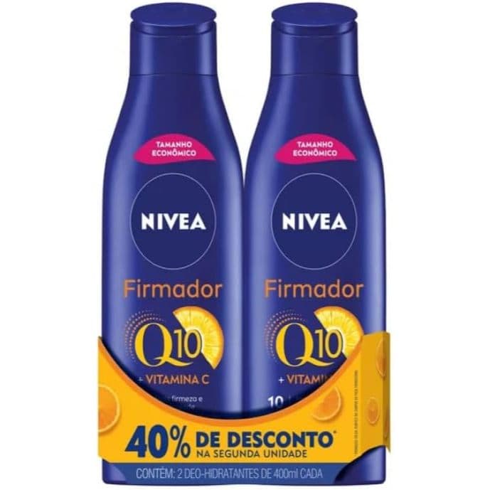 Kit 2 Cremes Nivea Q10 firmador + Vitamina C 400ml