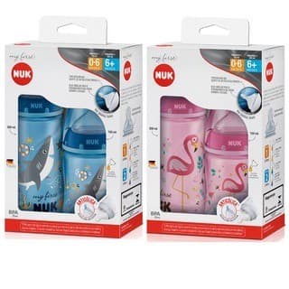 Kit Mamadeira My First Nuk Com 2 Mamadeira 150 ml 0-6 meses/ 300 ml 6+ meses Da NUK